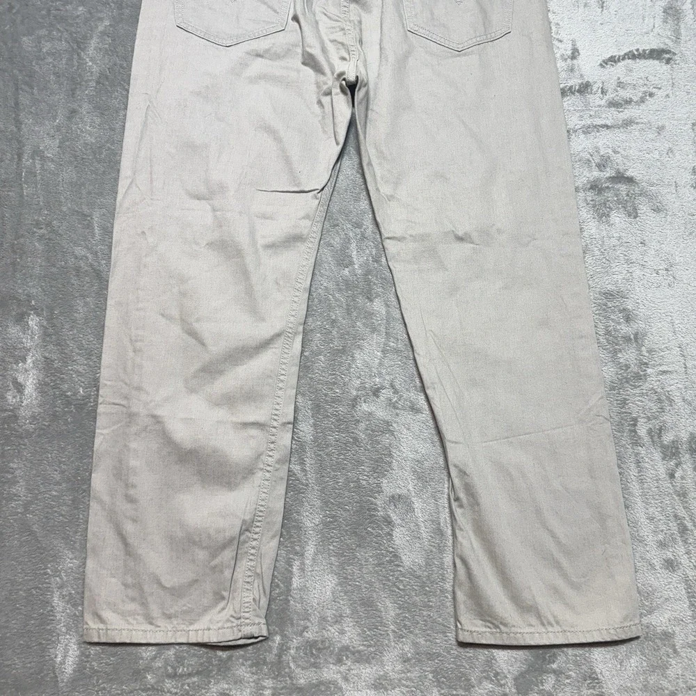 Levi's 505 Regular Fit Jeans 40x30 Khaki Tan Straight Leg Mens Denim Pants